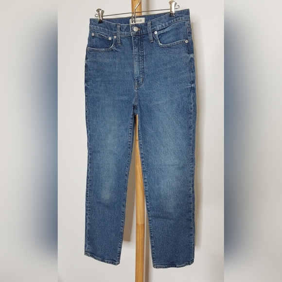 Madewell Jeans Classic Straight Jean, Medium Wash, Size 28 - Picture 3 of 8
